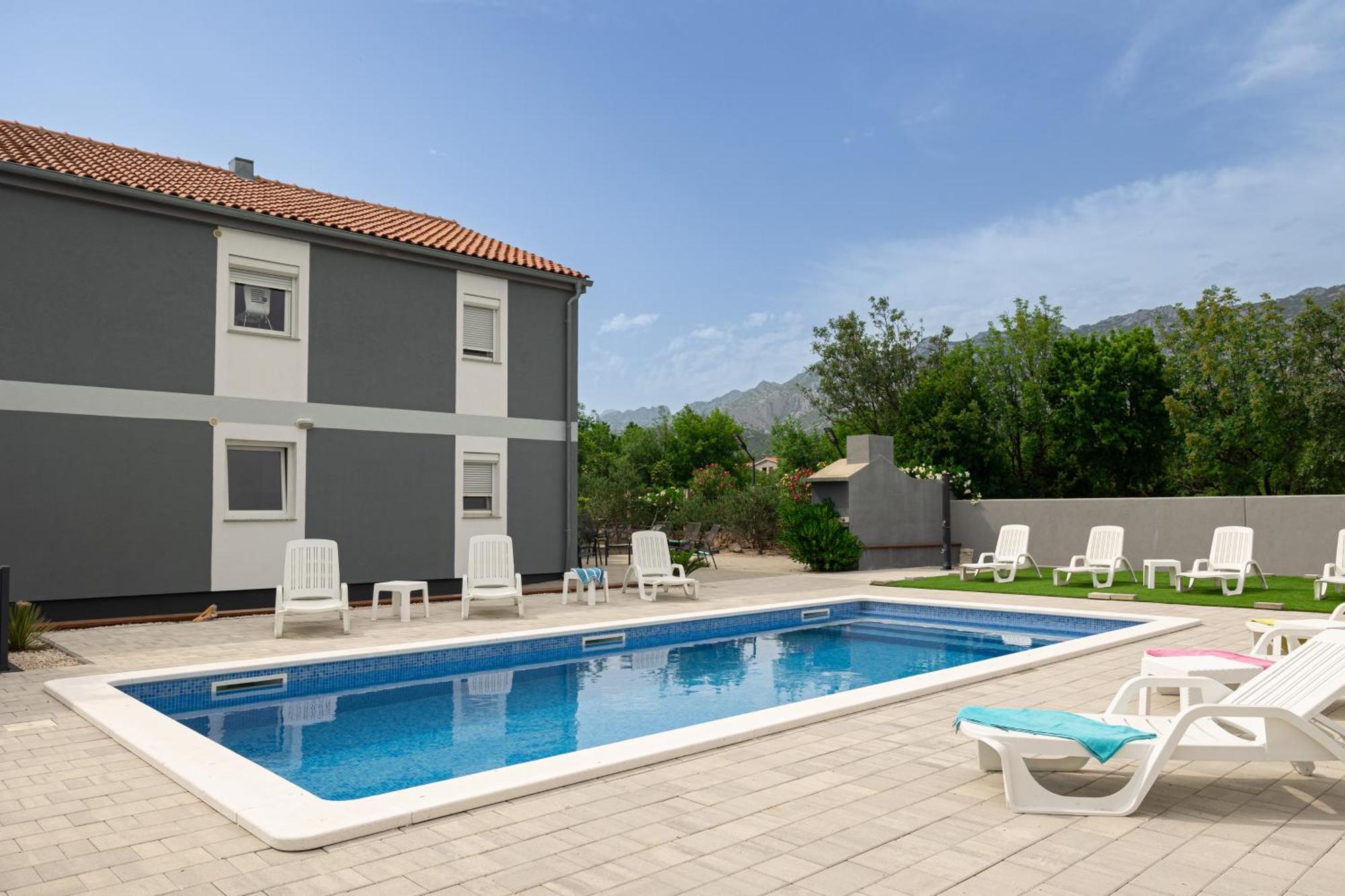 Apartments Zanic With Private Swimming Pool And Sea View Starigrad Paklenica Exterior foto